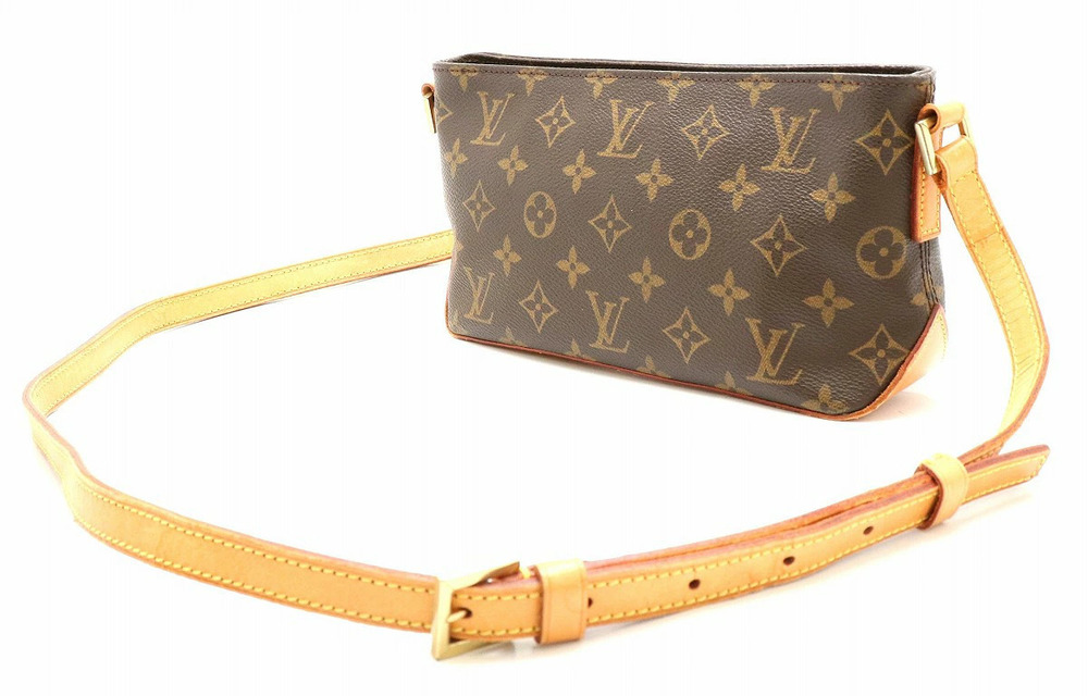 Louis Vuitton Shoulder Crossbody Bag Monogram Trotteur Brown